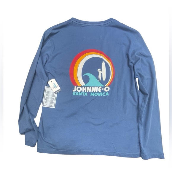 NWT Johnnie-O 1979 Long Sleeve T-shirt Wake Weathered Screen Print - Picture 1 of 10